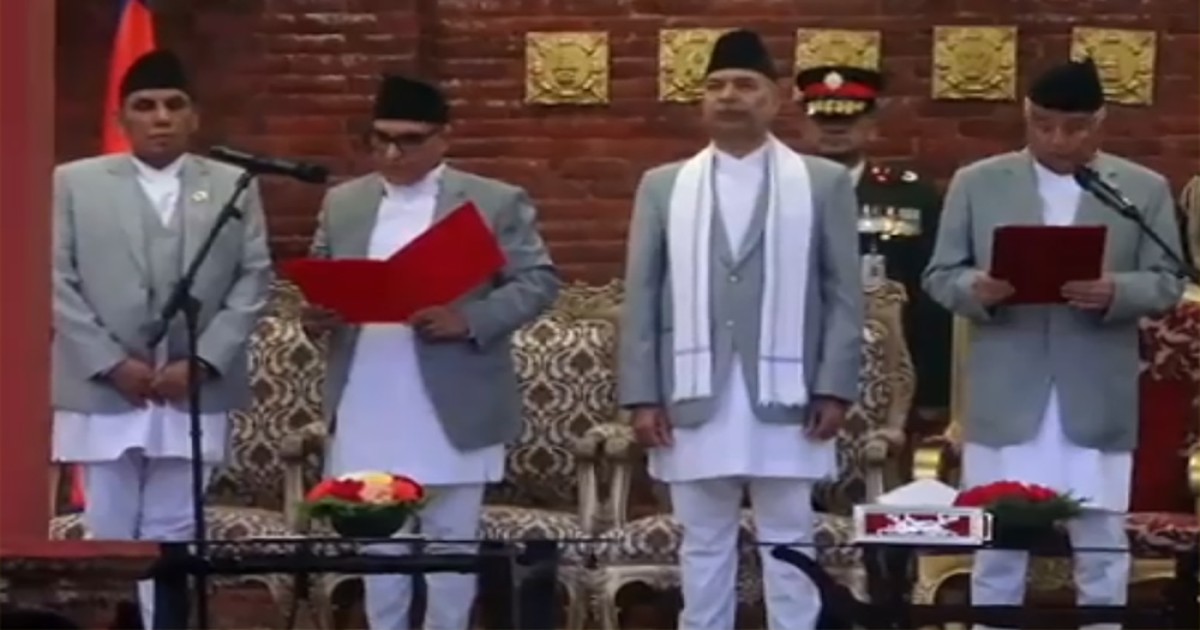 प्रधानन्यायाधीशमा डा. मनोजकुमार शर्मा नियुक्त, राष्ट्रपतिबाट लिए शपथ