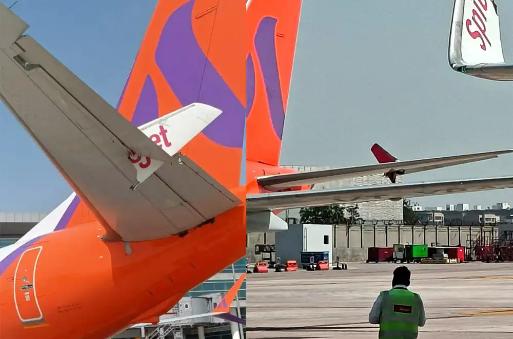 दिल्लीको इन्दिरा गान्धी विमानस्थलमा ठुलो दुर्घटना टर्यो, दुई विमानका पखेटा ठोक्किए